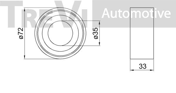 TREVI AUTOMOTIVE Pyöränlaakerisarja WB2087